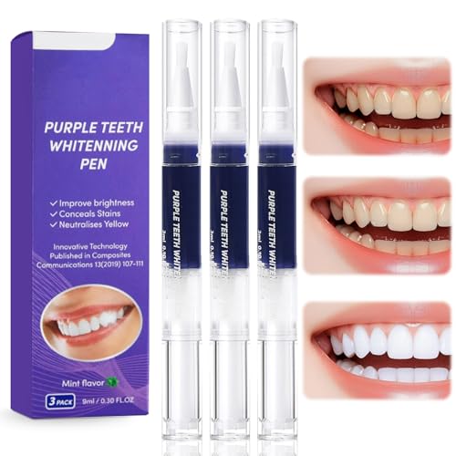 3 Stück Zahnaufhellung Bleaching Stift, Teeth Whitening Essence Pen, Aufhellendes Zahngesundheitsgel, Zahnaufhellung Stift Aufhellungsstift für Weiße Zähne, Schonend Zahnaufhellung zu Hause