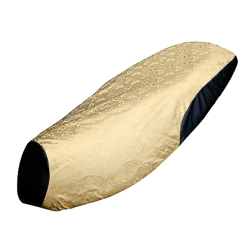 CHILDWEET wasserdichte Elektromobile Satteldecke Motorradsattel Motorräder Sitz Roller Schatten Motorradschloss Schaffell Motorradlagerung Motorradpolsterung Golden