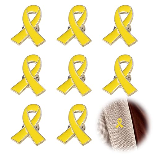Bring Them Home Anstecknadel-Set, für psychische Gesundheit, 8 gelbe Bandabzeichen, Kampagnennadeln für Wohltätigkeitsorganisationen, Spendenveranstaltungen, Unterstützungskampagne, Bewusstsein für