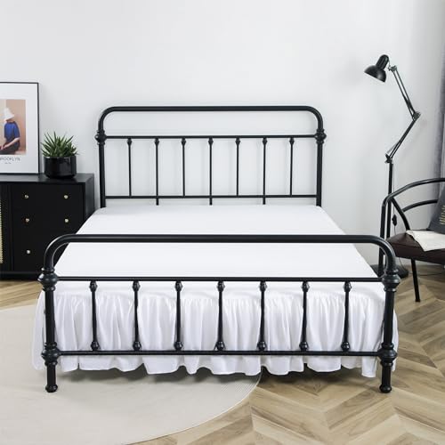 XCLOOZGL Solide Farben Weiches Atmungsaktiver Bettlaken Spannbettlaken Bettschürzewrap Around Bettschürze Matratzenschoner Bett Dekorationen Full Queen Size 78 * 80+35Cm,Weiß,60×80+14in