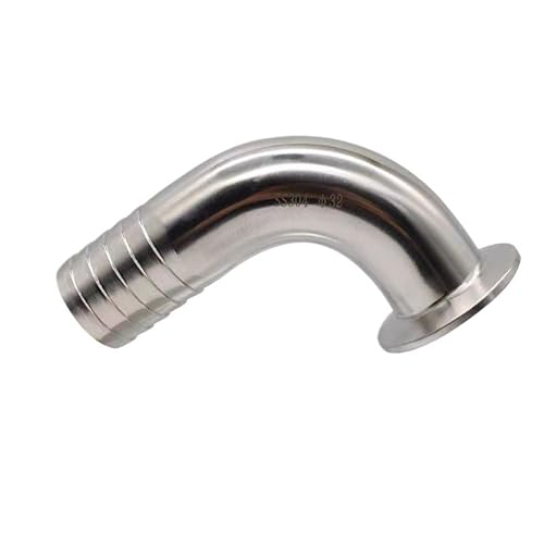 1 stück 19-38mm Schlauch Stacheldraht 1,5 "2" 2,5 "3" 4 "Tri Clamp Ferrule 304 Edelstahl Sanitär Ellenbogen Armaturen Adapter(19mm Barbed)