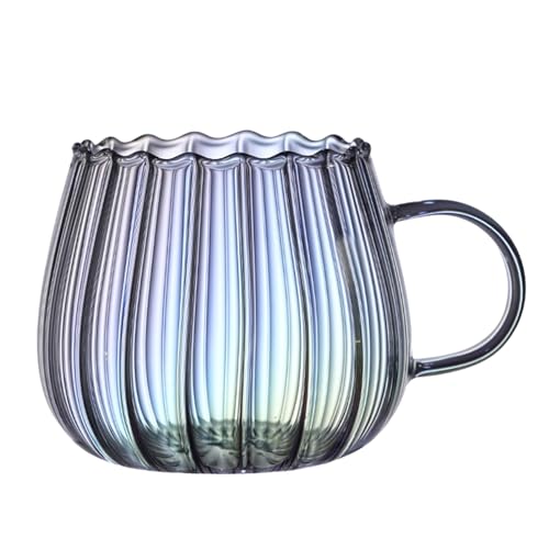 EXBERT Teetassen aus Glas, rutschfest, 400 ml, für Tee, Kaffee und , ästhetisch ansprechend | Gastronomieprodukte für kohlensäurehaltiges Wasser, Milchtee, Milchpulver, heißer Kaffee, Milch