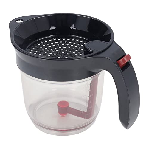 Fettabscheider, Fettabscheider, PP-sicherer Soßenfettabscheider mit Hoher Doppelfiltration Zum Kochen von Soßenöl, Suppen, Eintopf, Küche