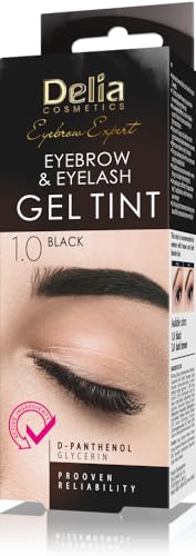 Delia Cosmetics - Augenbrauen- und Wimpernfärbung - Schwarz - Lang anhaltende Wirkung bis zu 14 Tage – Farbe für Augenbrauen und Wimpern - 15ml