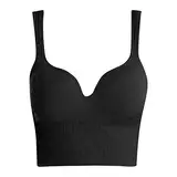 top mit BH integriert Push up Gym BH Damen Karneval- kostüm Sport BH Ruecken gekreuzt Sport BH mit starker stützkraft Sport BH Damen herausnehmbare Cups Jumpsuit Fasching BH 85a Sport BH gepolstert