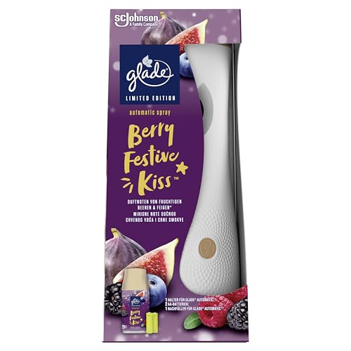 Glade Glade Automatic Spray Original Halter und Nachfüller, Raumduft, Berry Festive Kiss, 1x 269ml, Red