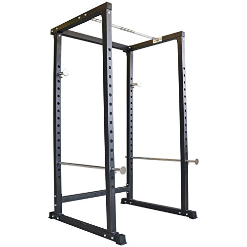 Train Hard Power Rack Squat Cage Kraftstation mit Klimmzugstange, erweiterbar mit Latzug, zertifizierte Premium Qualität nach EN957, 400 kg belastbar!
