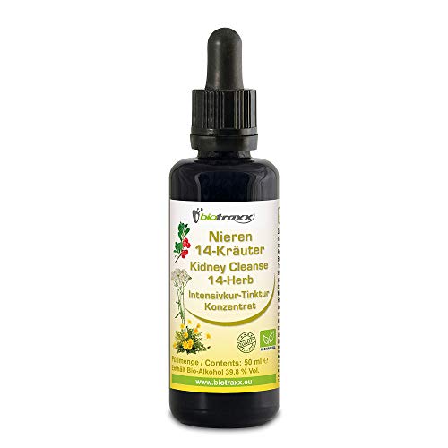 Biotraxx Nieren 14 Kräuter Intensivkur Konzentrat, 50 ml, Revitalisierung von Nieren & Blase