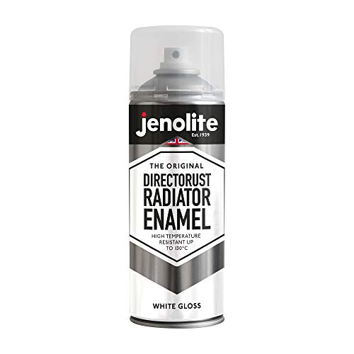 JENOLITE Heizkörperlack | Emaille-Sprühfarbe für Heizkörper | Weiß glänzend | 400ml