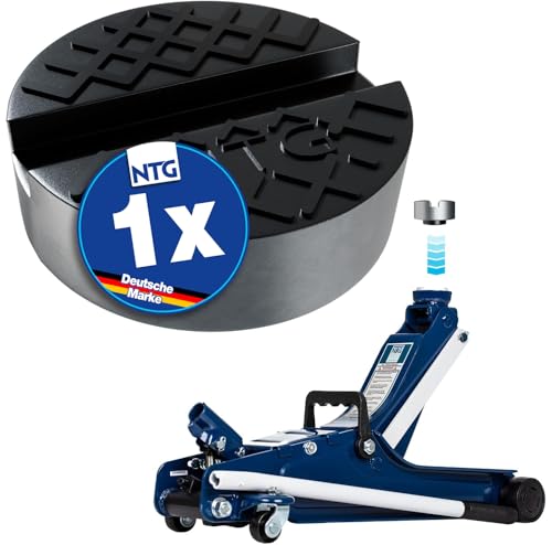 NTG Gummiauflage für Wagenheber | für Verschiedene Modelle | mit Extra Aufnahme auf der Rückseite, sicherer Halt | Power PAD | Wagenhebergummi | Auflage Wagenheber | Jack pad (Mit Aufnahme 1 Stück)