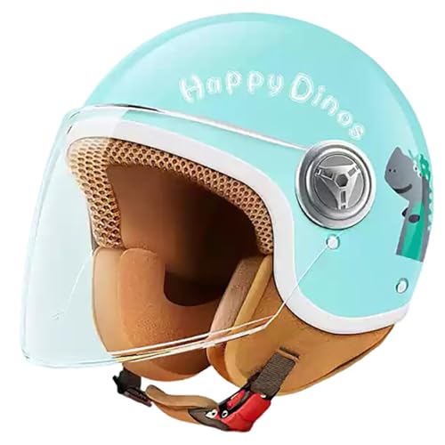 Motorradhelm Für Kinder, Rollerhelm, Jethelm Mit Sonnenblende, Rollerhelm Für Mädchen, Mopedhelm Für Jungen, 48–55 cm, Für Kinder Von 3–15 Jahren (D, 48-54cm)