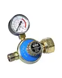 CFH Gasdruckregler Propan Gasflasche stufenlos regulierbar 1-4 bar DR 115 - Gasdruckregler mit Manometer, Eingang G.5 und Ausgang H.6 3/8" gemäß EN 16129, Durchfluss 6-10 kg/h