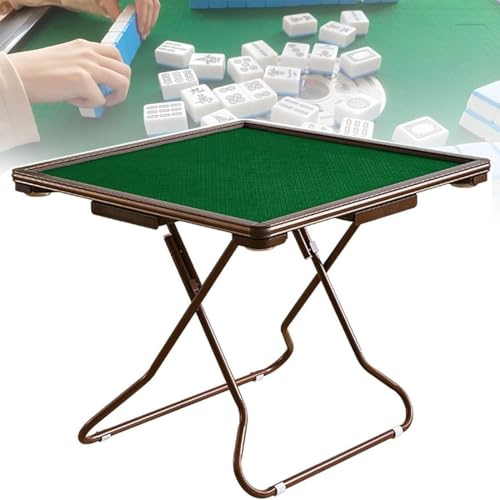 Tragbarer, faltbarer Spieltisch – robuster Schreibtisch mit Getränkehaltern und Chip-Tabletts für 4 Spieler – ideal für Mahjong, Poker und Kartenspiele