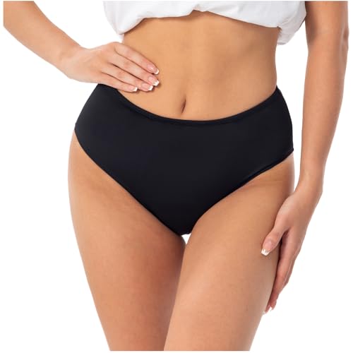 PICKONA Perioden Hose zum Schwimmen, Perioden Bademode zum Schwimmen, Perioden Bikinihose Teenager, Bikini Perioden Badebekleidung (DE/NL/SE/PL, Alphanumerisch, S, Regular, Regular, schwarz)