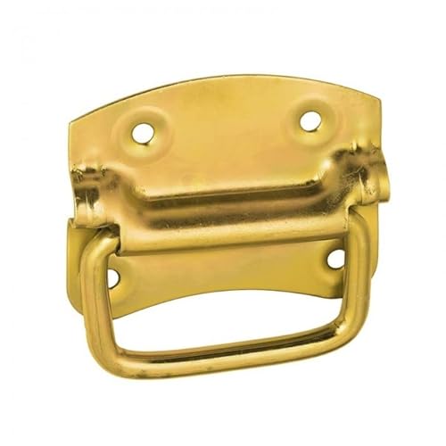DMX - Torgriff Universalgriff Klappgriff Kistengriff Universeller Halter Hardware Boxen Griff Kiste Tragegriff Metall Griffe für Toolbox, Tür, Werkzeug Boxen, 1 Stück - US - Gelb, 90x70 mm
