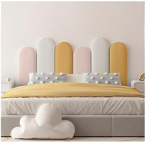 NEPHRA Wandpaneele Gepolstert, Wandkissen Mit Befestigung, Wandkissen Selbstklebend für Wanddeko Wandverkleidung Schlafzimmer Wohnzimmer, Einfache Pflege und Installation (Farbe : A, Größe : 180cm)