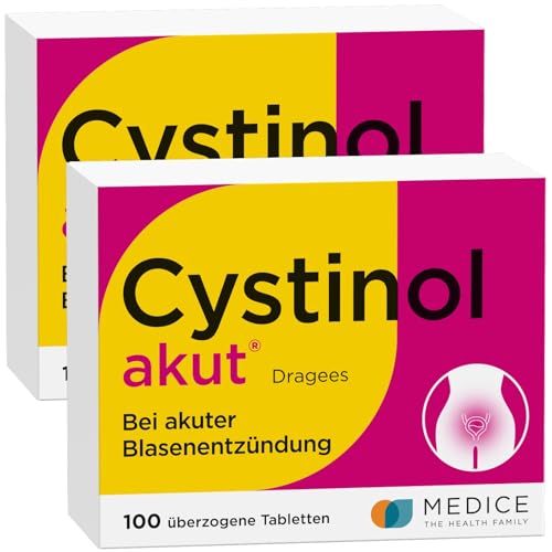 Cystinol akut Sparset 2x 100 Dragees - bei Blasenentzündung & Harnwegsinfektion - akut & antibakteriell - pflanzlich - ohne Antibiotika