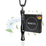 Makya V3 – Rauchentwöhnung Hilfsmittel – MEHR WIDERSTAND – Nikotinfrei & chemikalienfrei – Simuliert Rauchgefühl – Entwickelt mit Lungenfachärzten – Stressabbau & Atemtraining – Edelstahl Halskette