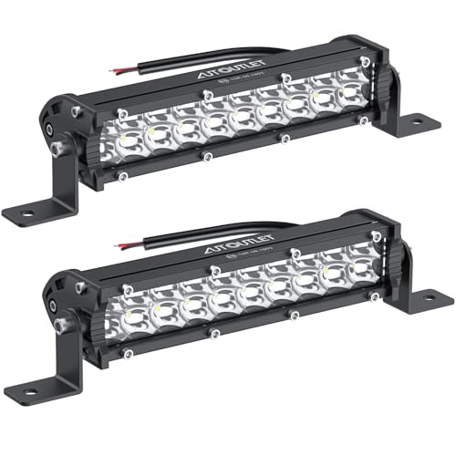 AUTOUTLET 24 LED Zusatzscheinwerfer 72W 4800LM Auto Scheinwerfer Offroad Spotlight DC 10-30V 6500K IP67 Wasserdicht Arbeitslicht für SUV Truck Traktor LKW Bagger usw(2 Stück)
