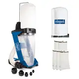 Scheppach DC500 Absauganlage Set mit 4 TLG. Adapterset | 5 Spänesäcke & 1 Filtersack | 550W Leistung | 75L Auffangsack | Absaugstutzen Ø 100mm | Luftleistung 1150m3/h | Schlauchlänge 2000mm…