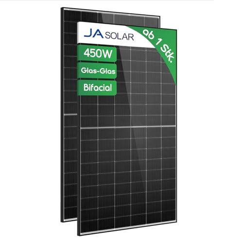 Ja Solar 2x 450W Solarpanel Set Bifacial Black Frame Modell JAM54D40 LB N-Type TopCon Glas-Glas, geeignet für Balkonkraftwerke und große Solaranlagen (2)