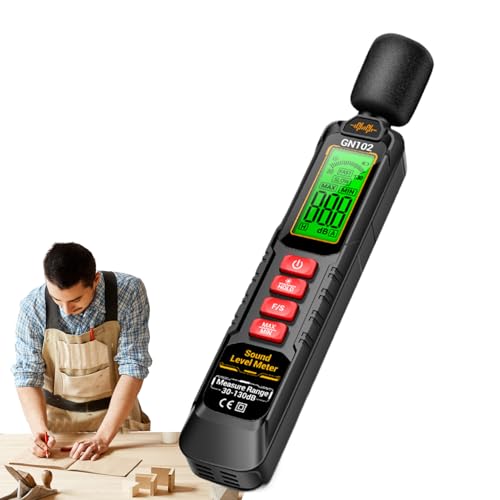 Digital Decibel Messgerät, Sound Decibel-Messgerät, Rauschtestervorrichtung, breite 30-130 dB Messbereich, A-gewichteter Frequenzgang, für eine einfache Lesbarkeit