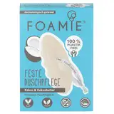 Foamie Festes Duschgel mit Kokos & Kakaobutter Öko-Test Sehr Gut, Duschpflege Intensive Feuchtigkeit mit Massage-Effekt, Feste Dusche 100% Vegan, Plastikfrei, 80g