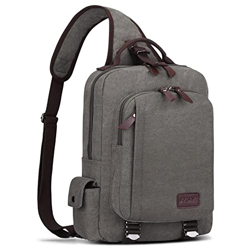 S-ZONE Sling Rucksack Herren Brusttasche 13 Inch Crossbody Umhängetasche Schultertasche Sporttasche Bodybag Sling Bag Daypack Backpack Outdoor Wandern Radfahren Reise