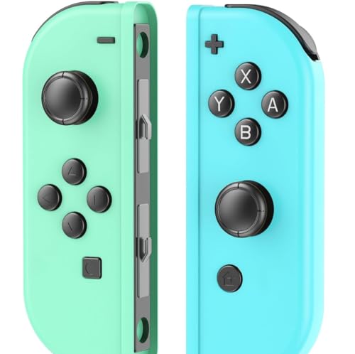 Mhwlhbx Wireless Controller kompatibel mit Switch/OLED/Lite,Ersatz L/R Pair Switch Controller Unterstützung Wake-up und 6-Achsen-Green