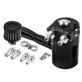 BeerMmay 1Satz Ölkanne Ölkocher Schwarz Auto Refitted Zubehör 300 ML Aluminiumlegierung Motoröl Topf Oil Catch Can Reservoir Tank Can