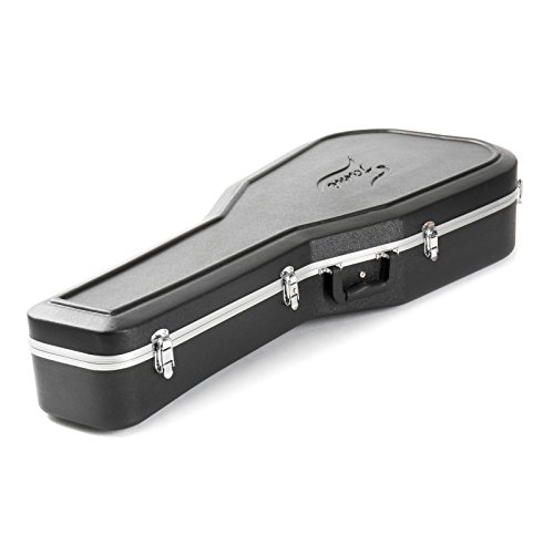 Fame ABS Deluxe Case, 4/4 Konzertgitarre, Wetterfest, Abschließbar, Hartschalenkoffer, Robuster Schutz, Plüsch-Innenfutter, Zubehörfach, Ideal für Sicheren Gitarrentransport