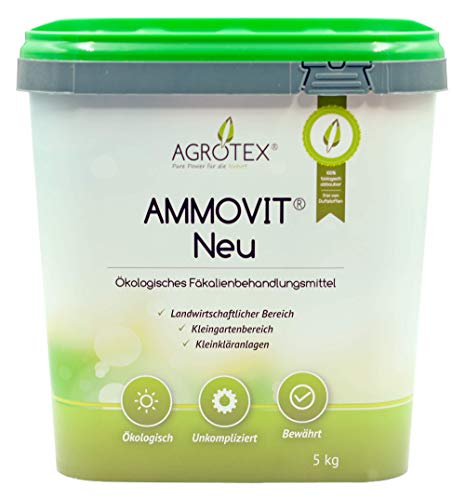 Agrotex Ammovit Neu 5 kg - Ökologischer Sanitärzusatz für Campingtoiletten – neutralisiert Gerüche - neutraler Duft - Chemietoilette in Wohnmobil, Bus & Boot