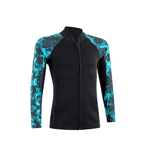 YDQUANI 2mm Neoprenanzug Top Neoprenanzüge Jacke Thermal Langarm Tauchanzug für Männer Frauen Freiwasser Schwimmen Schnorcheln Tauchen Surfen