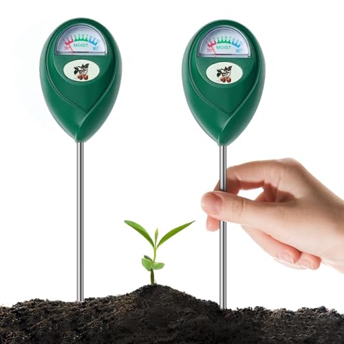 flintronic 2 Stücke Boden-Feuchtigkeitsmessgerät, Feuchtigkeitsmessgerät Pflanzen, Bodenmessgerät, PH-Feuchtigkeitsmesser für den Garten Die Landwirtschaft Garten Bauernhof