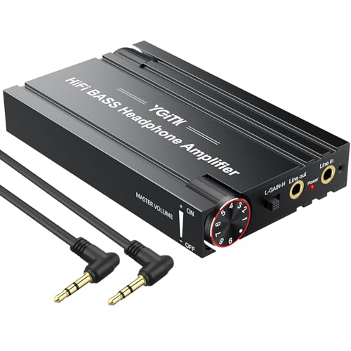 YGiTK Kopfhörer Verstärker Tragbar BASS HiFi Kopfhörerverstärker, 3,5-mm-Stereo-Audioausgang, 16-600Ω wiederaufladbarer Audio Kopfhörer verstärker für MP3/MP/Telefone/Kopfhörer für Computer