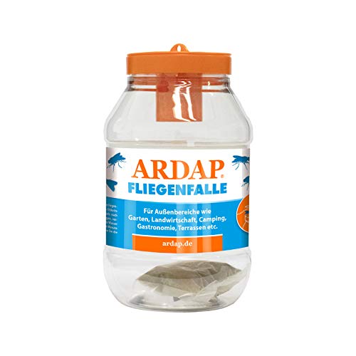 ARDAP Fliegenfalle Außen - Biologische Fliegenfalle Außen - Natürlicher Anti Fliegen Lockstoff mit Langzeitwirkung – Fliegen Fallen Für Garten, Landwirtschaft, etc. Anti-Fliegen (PT19)