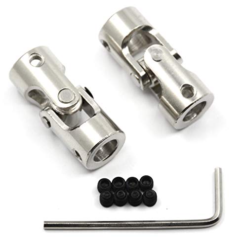 Befenybay 2 Stück 8 mm bis 8 mm Kreuzgelenkwellenkupplung mit Schrauben für Motor