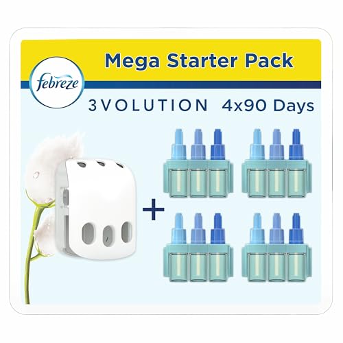 Ambi Pur Febreze 3Volution Duftstecker Mit Automatischem Frischeduft-System, 3 Abwechselnde Düfte Bekämpfen Gerüche