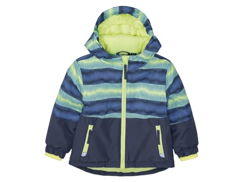 Lupilu Jungen Kleinkinder Schneejacke, wasserabweisendes Obermaterial für Schnee, Ski Jacke Boys (DE/NL/SE/PL, Numerisch, 110, 116, Regular, Blau/Gelb Streifen)