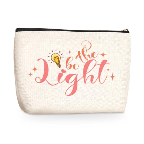 jealance Kosmetiktasche für psychische Gesundheit, selbstkosmetische Reisetasche für Frauen, Beraterin, Therapeutin, Hautpflege, für Krankenschwestern, Geburtstag,, BeTheLight, 9.7" x 6.8 "x 2"
