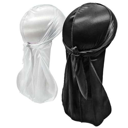 ZEACCT 2er-Pack Schnell Trocknende Sport-Bandanas, Schweißabsorbierende Bandanas, Piraten-Bandanas, TotenkopfmÜTzen, Verwendet zum Wandern, Radfahren, Motorräder (Schwarz, Weiß)