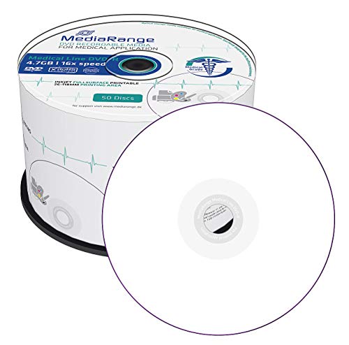 MediaRange Medical Line DVD-R 4,7 GB, 16x, Full-Surface-Printable, 50er-Spindel