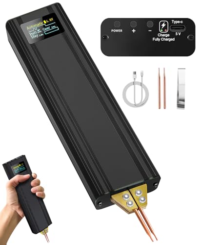 Punktschweißgerät, Handheld-Punktschweißgerät, Akku Punktschweißgerät mit automatischen und manuellen Modi, 80 einstellbaren Geschwindigkeiten für Batterien DIY