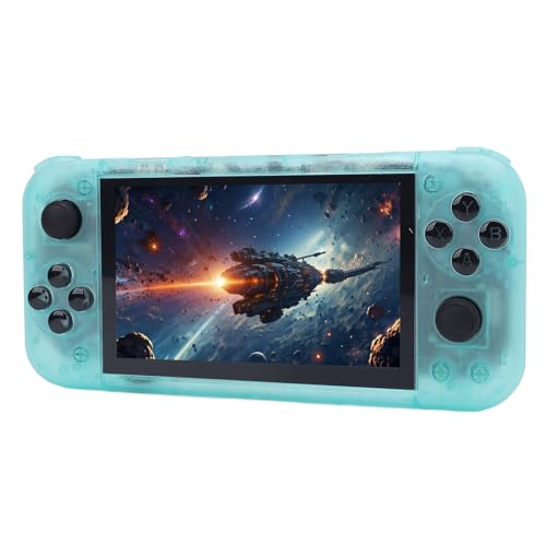 Depisuta Retro-Handspielkonsolen, 128 GB, 5,0 Zoll Großer Bildschirm, Klassische Retro-Videospielkonsolen, Integrierte Spiele und Wiederaufladbarer MP4-USB-RGB-elektronischer Game-Player