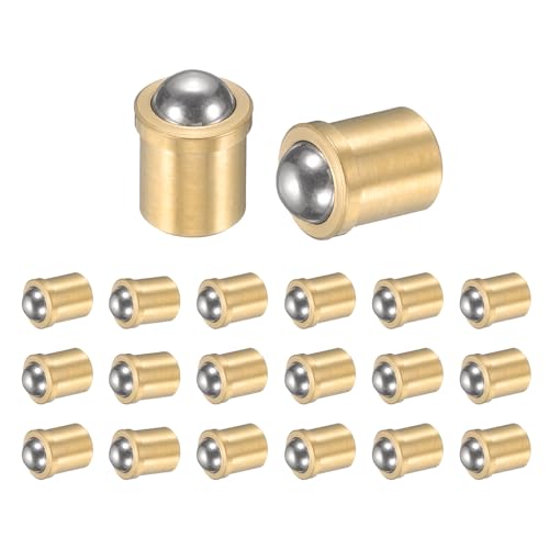 sourcing map Kugelkolben aus 304 Edelstahl, 4 mm Durchmesser, Kugelschnäpper mit glatter Steckverbindung, Präzisionspositionierung, Endkraft 25 N, für mechanische Geräte, Möbel (5 x 7 mm), 20 Stück