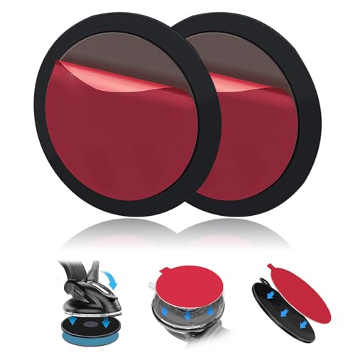 2 Set Selbstklebende Armaturenbrett Montageplatte, für Saugnapf Basis Adhesive Dashboard Pad Montagescheibe für Garmin Tomtom Navigationsgeräte Dash Cam Windschutzscheibe Kamera Halter