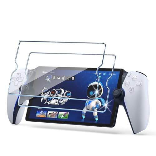 HidWee Schutzfolie Kompatibel mit SONY PS5 PlayStation Portal für Panzerglas, 2 Stück 9H Härte Panzerfolie, Anti-Bläschen Panzer Schutz Glas, HD Clear Displayschutz für Playstation Portal Zubehör