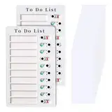 Diffaxy 2 Stück Checklist Boards, Tragbare To Do List Checklist Board mit 10 Blanko Papier, Wochenplaner für Kinder, Abnehmbare Aufgabenlistentafel zur Erinnerung an den Planer