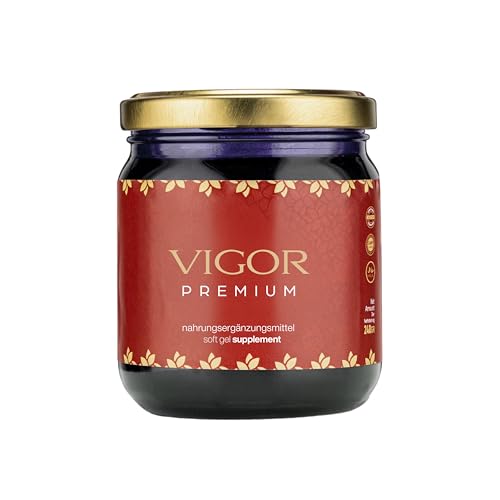 VIGOR Premium Honig 240gr 1-Pack, Extra Stark für aktive Männer, Maca, Ginseng & Tribulus Terrestris Gel