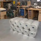10 günstige Putztuchrollen Eco natur | 3-lagig | 24x38 cm | jeweils 100 Blatt | perforiert | geprägt | pro Rolle: 38 Meter | Material: 100% Recyclingpapier | Verpackungseinheit=10 Rollen